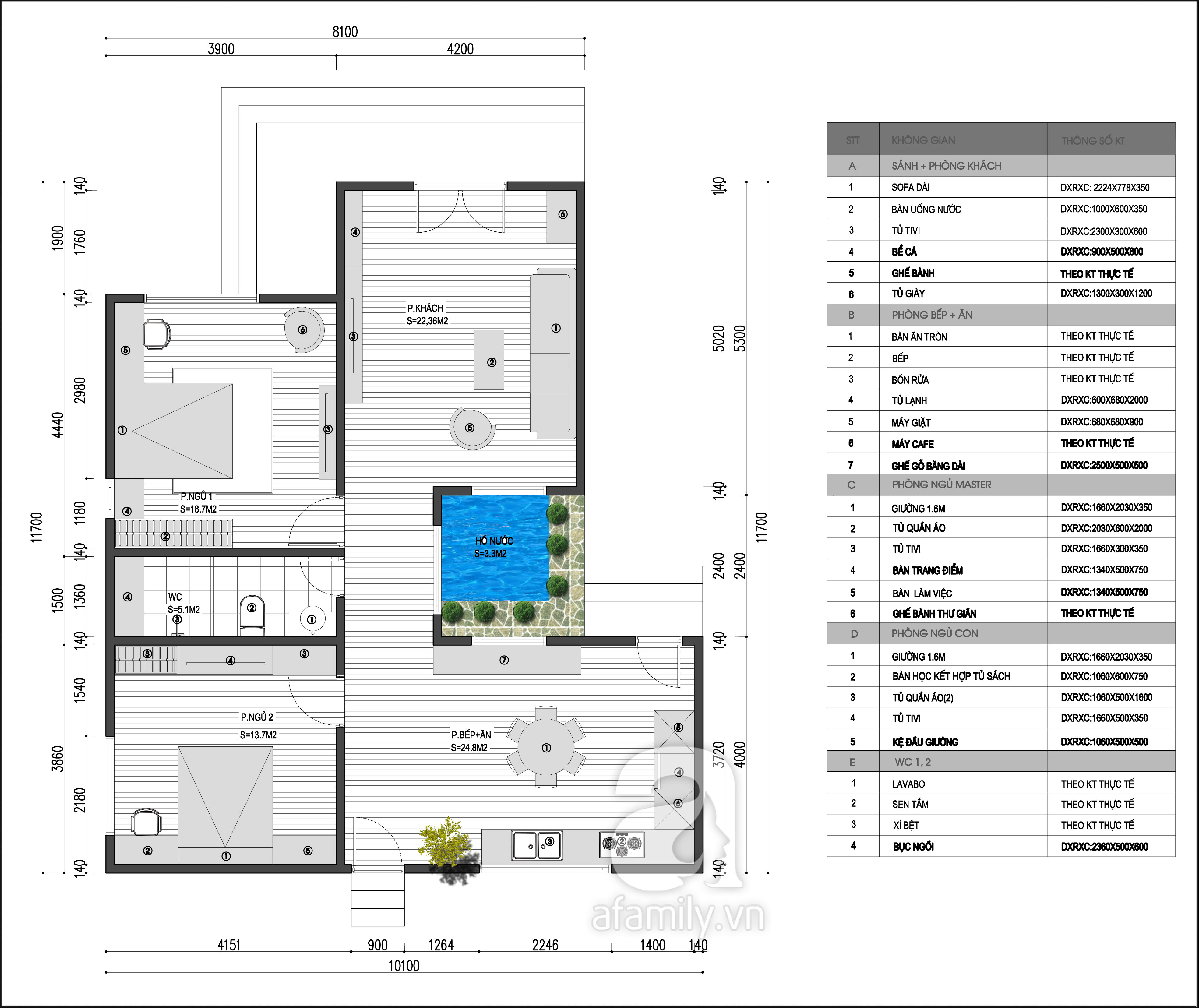 tu van thiet ke va bo tri noi that can nha co dien tich 8528m2 co bon mat thoang hop voi nguoi sinh nam 1984 b994ea1374 Tư vấn thiết kế và bố trí nội thất cho nhà cấp 4 có bốn mặt thoáng thích hợp với người mệnh Kim