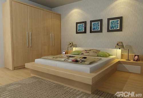 giuong ngu hien dai 12  Trang trí nội thất phòng ngủ ấm cúng với mẫu giường thiết kế hiện đại