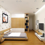 phong ngu go 1 150x150 Trang trí nội thất phòng ngủ ấm cúng với mẫu giường thiết kế hiện đại