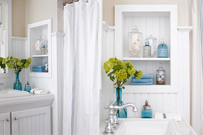 4 1 Thiết kế gam màu trắng  xanh cho phòng tắm hoàn hảo