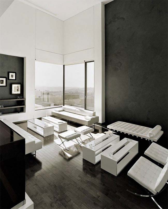phong khach dep 02 Chiêm ngắm 18 mẫu phòng khách đẹp với tông màu đen trắng