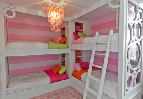 bunk beds for girls 8102 1405315999 Bạt mí bí kíp kê giường tận dụng góc phòng ngủ