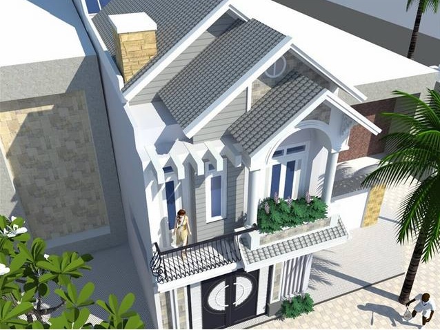 xay nha 2 tang phunutodayvn 1118 Gợi ý mẫu thiết kế nhà phố 2 tầng với diện tích nhỏ hiện đại 2016