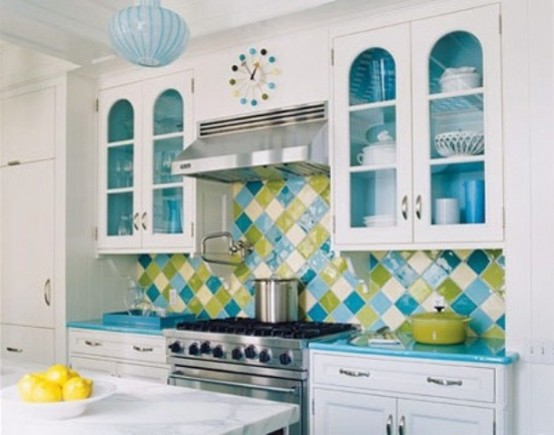 colorful kitchen backsplash ideas 20 554x435 Chia sẻ những mẫu thiết kế nhà bếp đẹp hoàn hảo