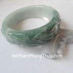 Vòng ngọc Phỉ Thúy nguyên bản chạm tinh xảo sức khỏe dồi dào S927